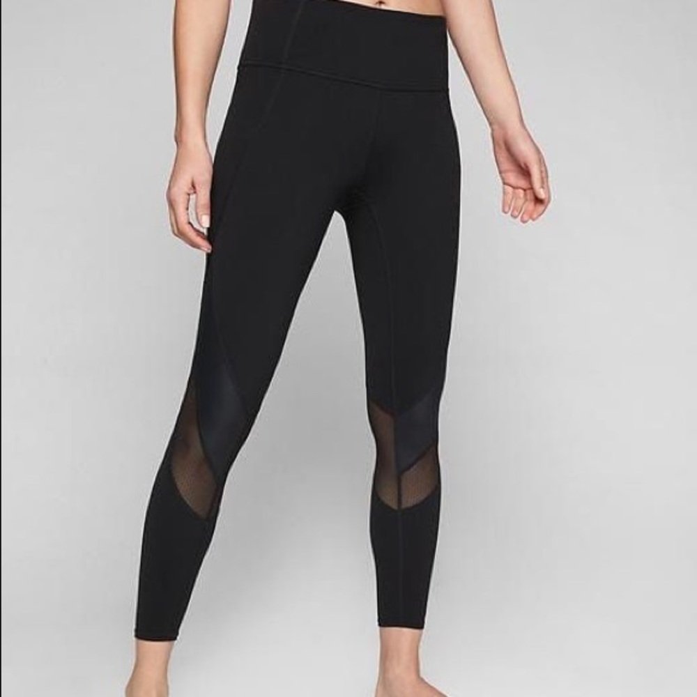Athleta Mesh Shine Salutation 7/8 tight